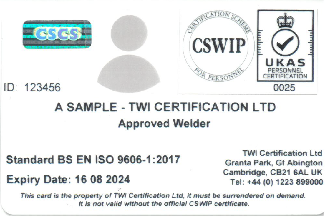 Certification Scheme for Personnel (CSWIP)