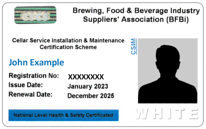 Cellar Service Installation and Maintenance Card