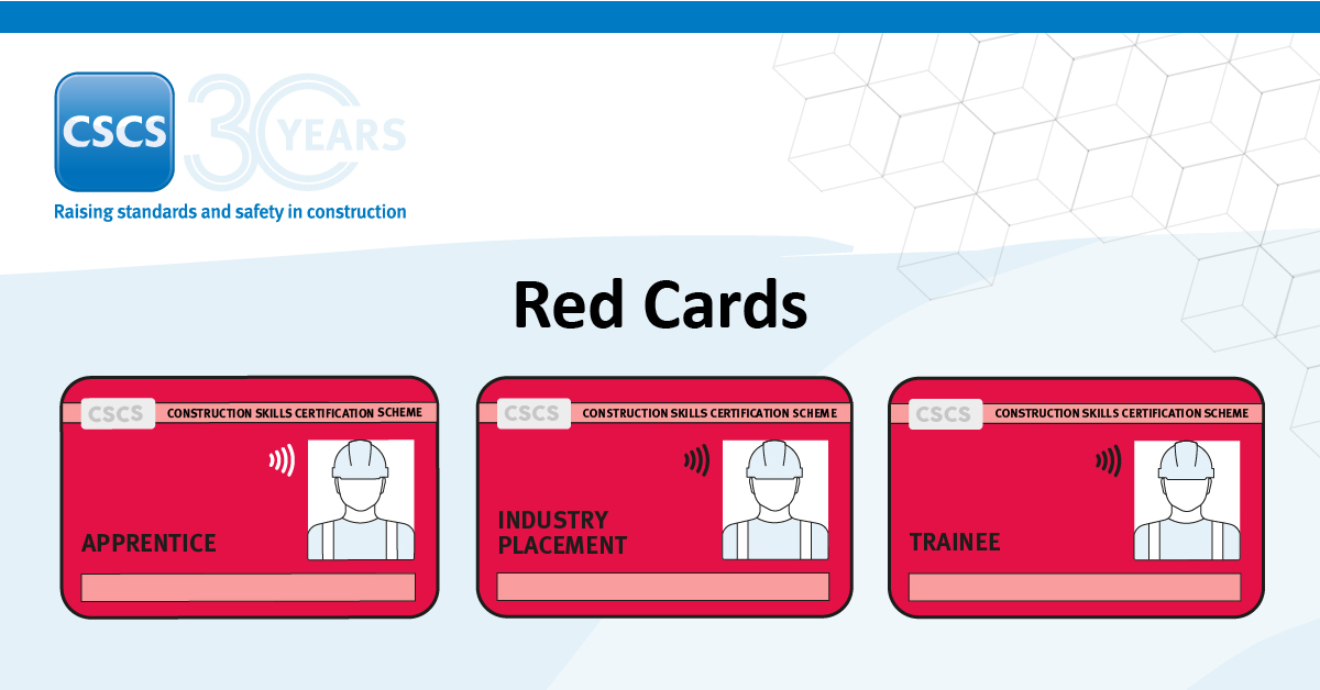 Red cards - Apprentice, Industry Placement, Trainee